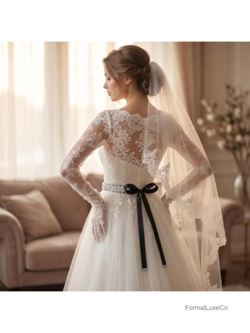 Sparkling Crystal Wedding Waist Belt Adjustable Rhinestone Ribbon Belt for